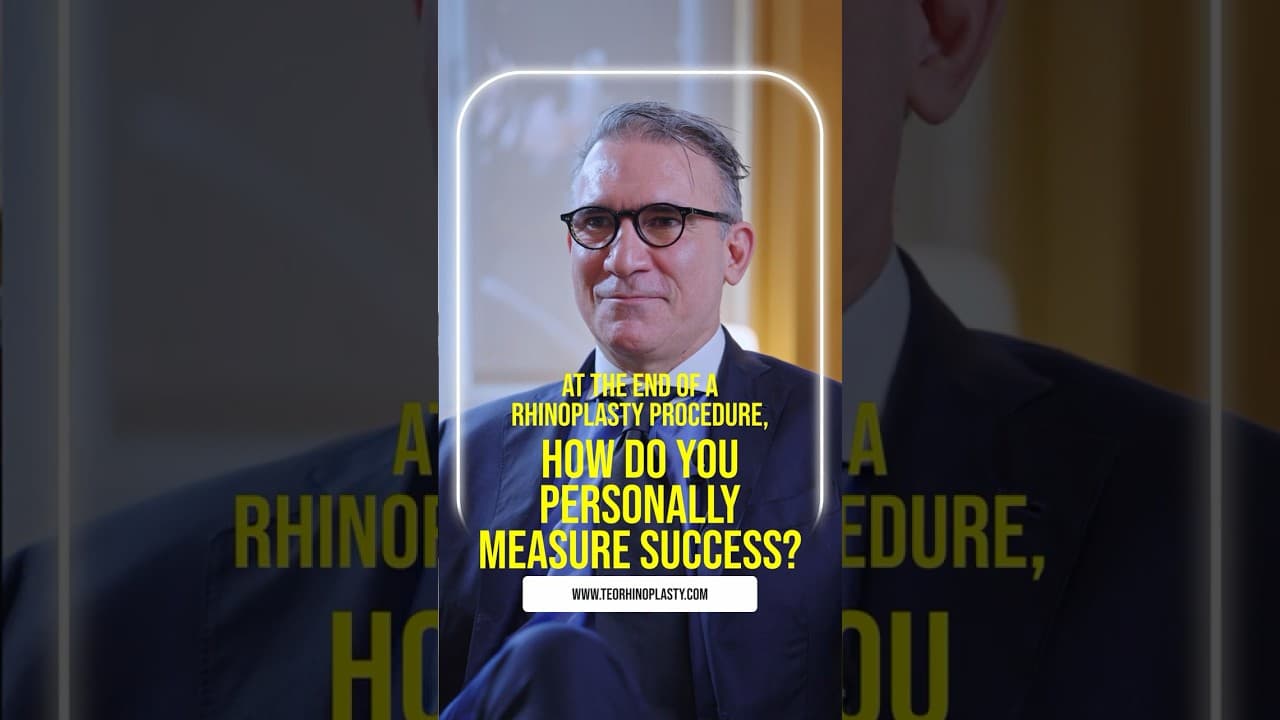 At the end of a rhinoplasty procedure, how do you personally measure success?